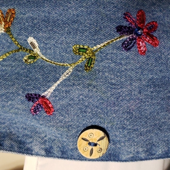 Coldwater Creek. Adorable Vintage Jacket; Floral Beading & Embroidery Size L. - Picture 3 of 16